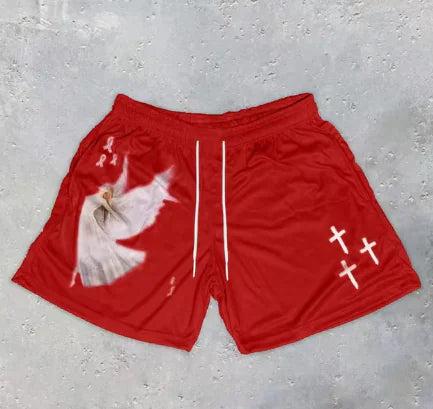 Y2K x MASREV ANGEL GYM SHORTS